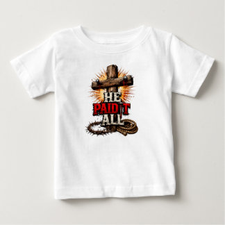 『すべてを支払った』 - 十字架 & 釘 キリスト教の信仰 ベビーTシャツ