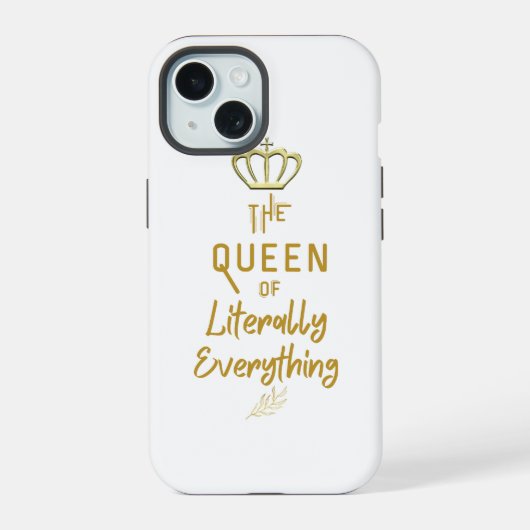 すべてを統べる金の女王 iPhone 15ケース (裏面)