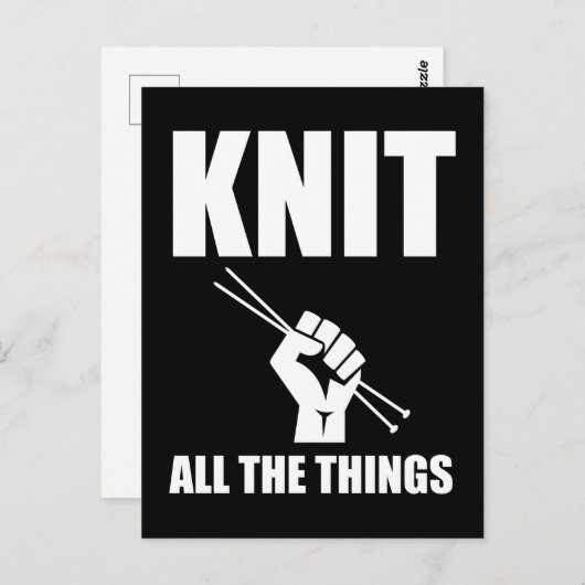 すべてを編むおもしろい編み物 ポストカード (正面/裏面)