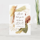 すべてを行うのは愛をもって行いなさい 1コリント16:14 カード (正面)