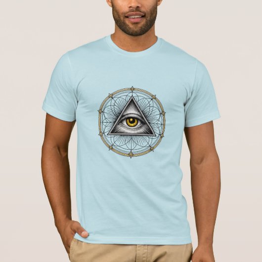 すべてを見通す目 神聖幾何学 Tシャツ (正面)