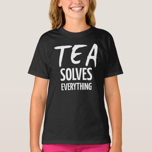 すべてを解決する紅茶 Tシャツ (正面)