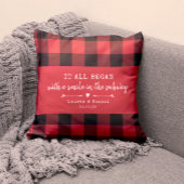 すべてカスタムが赤い格子縞の日を始めた場所 クッション