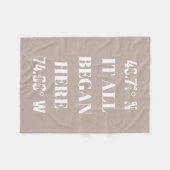 すべてカスタムの座標を開始 フリースブランケット (正面(横))