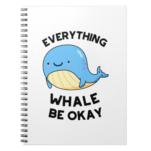 すべてクジラがうまくいく 面白いクジラのダジャレ ノートブック (正面)