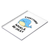 すべてクジラ大丈夫 面白いクジラのダジャレ ノートブック (左側)