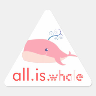 すべてクジラ(ピンク) 三角形シール