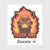 すべてゴミ箱の火 シール (シート)