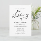 すべてシックモダンブラック書結婚の 招待状 (スタンド正面)