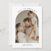 すべてシンプルが明るいクリスマスアーチ写真 シーズンカード (正面)