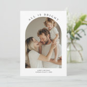 すべてシンプルが明るいクリスマスアーチ写真 シーズンカード (スタンド正面)