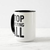 すべてストップの返信 マグカップ (正面左)