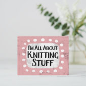 すべてバージョン編み物物はがき ポストカード (スタンド正面)