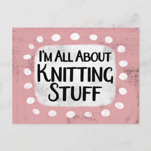 すべてバージョン編み物物はがき ポストカード (正面)