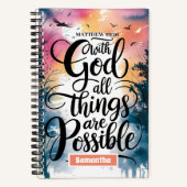 すべてパーソナライズされたが可能なジャーナル ノートブック (正面)