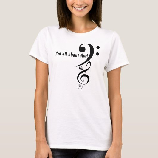 すべてベースクレフ、 音符記号 Tシャツ (正面)