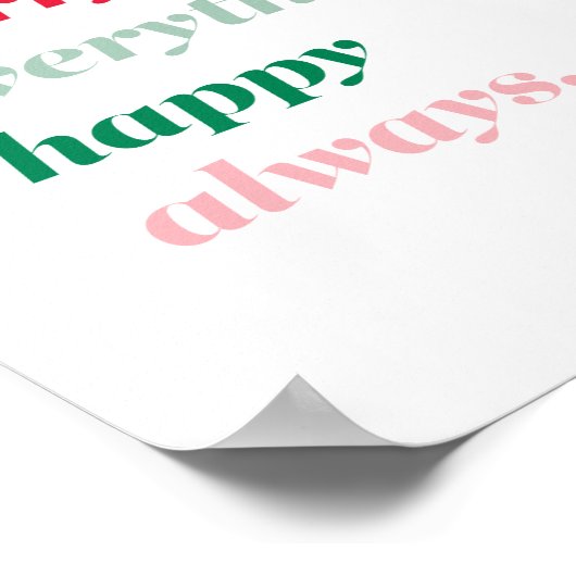 すべてメリーがクリスマスに幸せ ポスター (角)