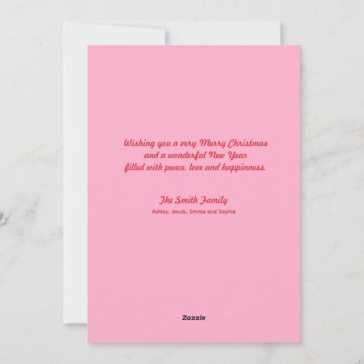 すべてメリーとハッピーいつも可愛いクリスマス シーズンカード (裏面)