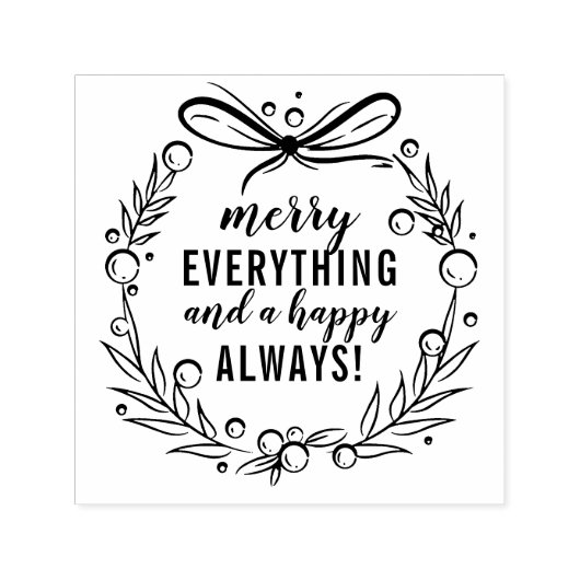 すべてメリーと幸せはいつも |クリスマス セルフインキングスタンプ (デザイン)