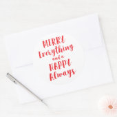 すべてメリーと幸せはいつも ラウンドシール (封筒)