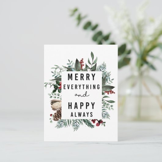 すべてメリーと幸せ |フローラの葉 シーズンポストカード (スタンド正面)