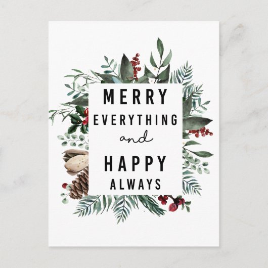 すべてメリーと幸せ |フローラの葉 シーズンポストカード (正面)