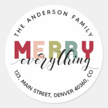 すべてメリーのカラフル差出人住所ラベル