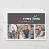 すべてメリーのカラーブロックモダン3枚の写真 シーズンカード (正面)