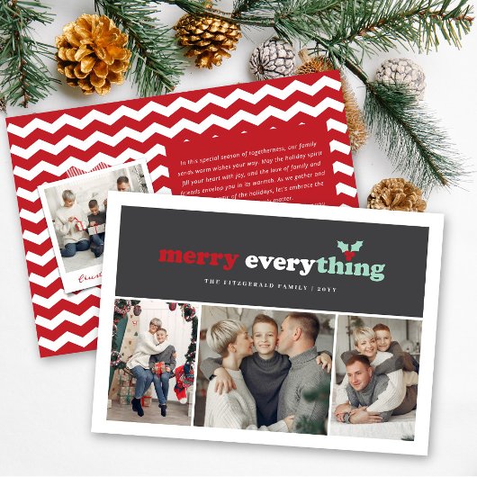 すべてメリーのカラーブロックモダン3枚の写真 シーズンカード