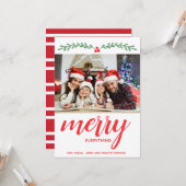 すべてメリーのクリスマスクリスマスフォトグリーティング カード (正面/裏面インサイチュ)