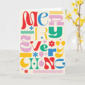 すべてメリーのトレンディータイプミックスグリーティングカード カード (黄色い花)