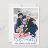すべてメリーのトレンディー赤い家族の写真 シーズンカード (正面)