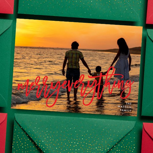 すべてメリーのフォトレッド文字 シーズンカード