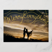 すべてメリーのレタリング 箔シーズンカード (正面)