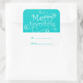 すべてメリーの休日ギフトラベル |アクア スクエアシール (バッグ)