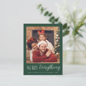 すべてメリーの写真のクリスマスカード ポストカード (スタンド正面)
