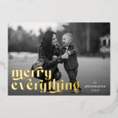 すべてメリーの写真金ゴールド 箔シーズンカード (正面)