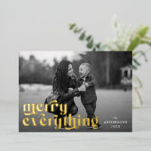 すべてメリーの写真金ゴールド 箔シーズンカード (立ち正面)