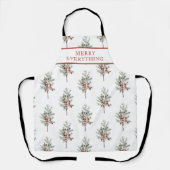 すべてメリーの植物性クリスマスパターン エプロン (正面)