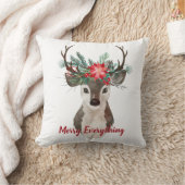すべてメリーの水の色の鹿のアントラーブーケ クッション (ブランケット)