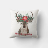 すべてメリーの水の色の鹿のアントラーブーケ クッション (裏面)