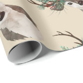 すべてメリーの水の色の鹿のアントラーブーケ ラッピングペーパー (ロールコーナー)