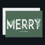 すべてメリーの緑のホリーベリーの葉 シーズンカード<br><div class="desc">非写真すべてメリーグリーンホリーベリー枝冬の葉ホリデーカード</div>