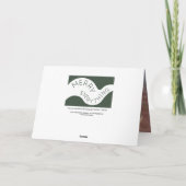 すべてメリーの緑の曲線タイポグラフィ写真 シーズンカード (裏面)