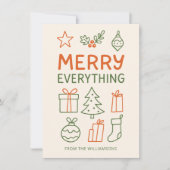 すべてメリーの赤い緑のドールスケッチ名を追加 シーズンカード (正面)