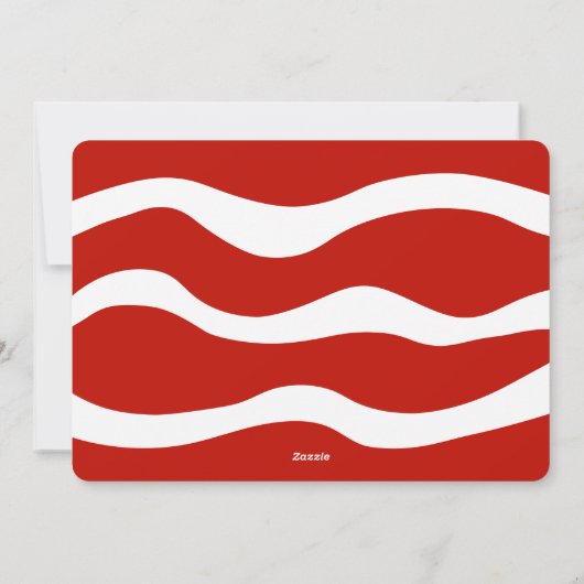 すべてメリーの赤タイポグラフィ抽象芸術曲線 シーズンカード (裏面)