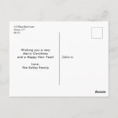 すべてメリーの金ゴールドフォトホリデーポストカード ポストカード (裏面)
