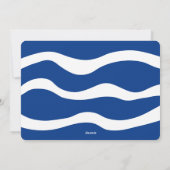 すべてメリーの青いタイポグラフィ抽象芸術曲線 シーズンカード (裏面)