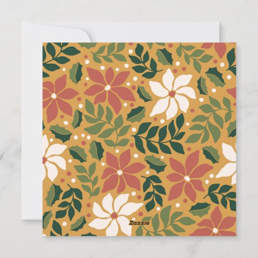 すべてメリーの黄色の緑の赤いフローラ写真 シーズンカード