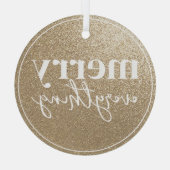 すべてメリーの黄金のテクスチャ ガラスオーナメント (裏面)